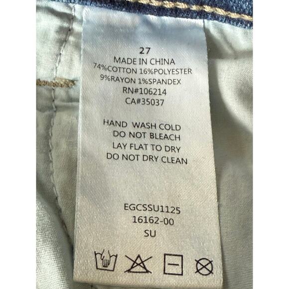 Sam Edelman Wmn's Size 27 Jeans  The Mary Jane Rhinestone/Destroyed & High Rise - Picture 9 of 9